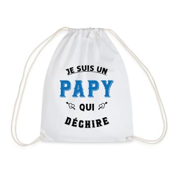 Je suis un papy qui déchire - Sac de sport léger - blanc - Devant