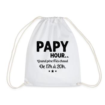 Papy Cadeau drôle de grand-père - Sac de sport léger - blanc - Devant