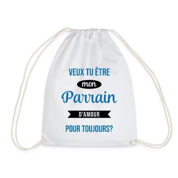 Veux Tu Être Mon Parrain d'amour pour toujours - Sac de sport léger - blanc - Devant