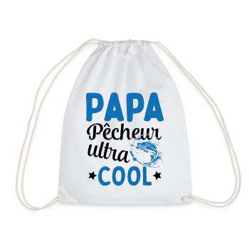 Cadeau Papa pêcheur cadeau fête des pères - Sac de sport léger - blanc - Devant