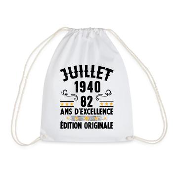 82 Ans Anniversaire Vintage Né(e) en Juillet 1940 - Sac de sport léger - blanc - Devant