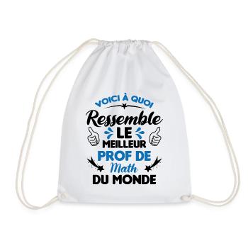 Voici Le meilleur Prof de Math du monde - Sac de sport léger - blanc - Devant