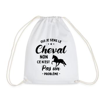 Oui Je Sens Le Cheval non ce n est pas un problème - Sac de sport léger - blanc - Devant