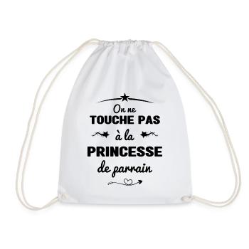 On ne touche pas à la princesse de parrain - Sac de sport léger - blanc - Devant
