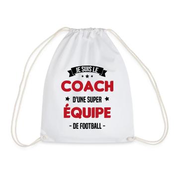 Je suis le coach d'une super équipe de football - Sac de sport léger - blanc - Devant