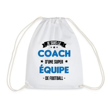 Je suis le coach d'une super équipe de football - Sac de sport léger - blanc - Devant
