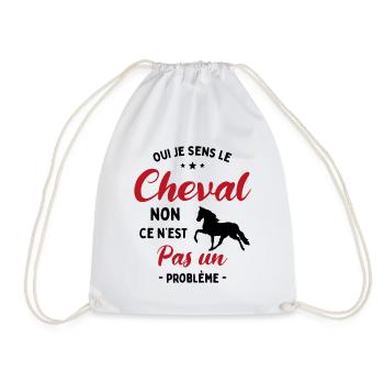 Oui Je Sens Le Cheval non ce n est pas un problème - Sac de sport léger - blanc - Devant