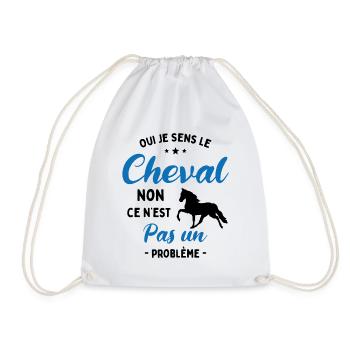 Oui Je Sens Le Cheval non ce n est pas un problème - Sac de sport léger - blanc - Devant