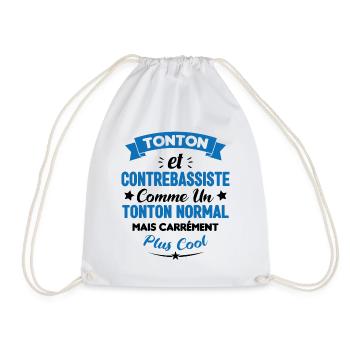 Tonton et Contrebassiste comme un tonton normal - Sac de sport léger - blanc - Devant