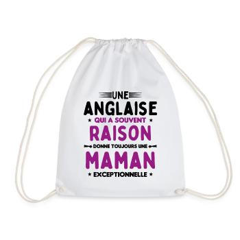 Une anglaise donne toujours maman exceptionnelle - Sac de sport léger - blanc - Devant