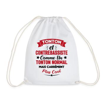 Tonton et Contrebassiste comme un tonton normal - Sac de sport léger - blanc - Devant