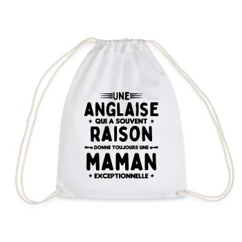Une anglaise donne toujours maman exceptionnelle - Sac de sport léger - blanc - Devant