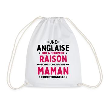 Une anglaise donne toujours maman exceptionnelle - Sac de sport léger - blanc - Devant