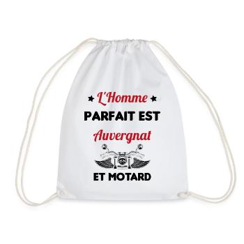 L'Homme Parfait Est Auvergnat Motard - Sac de sport léger - blanc - Devant