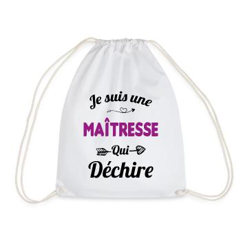 je suis une maîtresse qui déchire cadeau maîtresse - Sac de sport léger - blanc - Devant