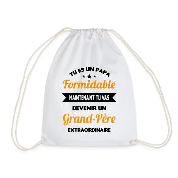 Futur grand-père cadeau annonce de grossesse - Sac de sport léger - blanc - Devant