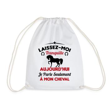 Aujourd'hui je parle seulement à mon cheval - Sac de sport léger - blanc - Devant
