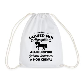 Aujourd'hui je parle seulement à mon cheval - Sac de sport léger - blanc - Devant