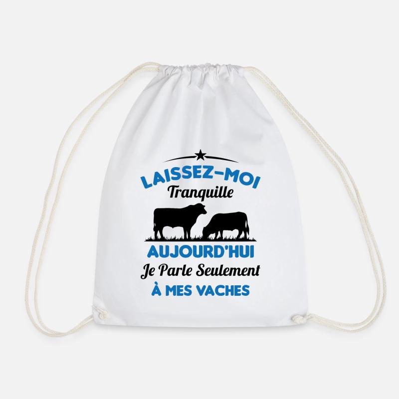 Je parle Seulement à Mes Vaches - Sac de sport léger - blanc