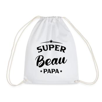 Beau-père Cadeau Super beau papa - Sac de sport léger - blanc - Devant
