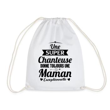 Chanteuse cadeau drôle maman future mère - Sac de sport léger - blanc - Devant
