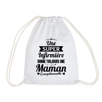 Maman Infirmière exceptionnelle Cadeau - Sac de sport léger - blanc - Devant