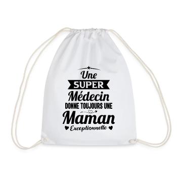 Médecin fête des mères future maman métier - Sac de sport léger - blanc - Devant
