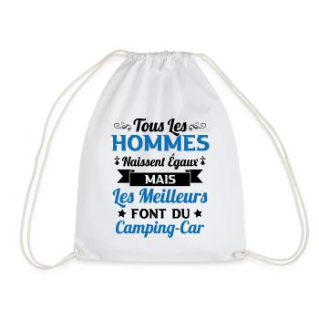 Les meilleurs hommes font du camping-car - Sac de sport léger - blanc - Devant