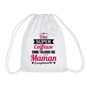 Coiffeuse cadeau drôle maman future coiffure - Sac de sport léger - blanc - Devant