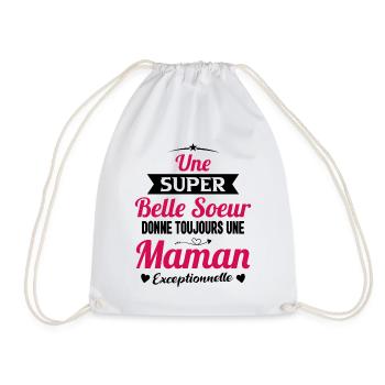 Belle soeur future maman cadeau drôle annonce mère - Sac de sport léger - blanc - Devant