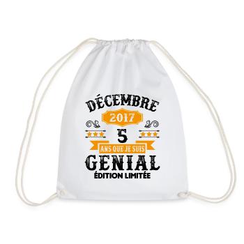 5 Ans Anniversaire Vintage En Décembre 2017 - Sac de sport léger - blanc - Devant