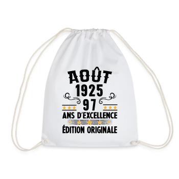 97 Ans Anniversaire Vintage Né(e) en Août 1925 - Sac de sport léger - blanc - Devant