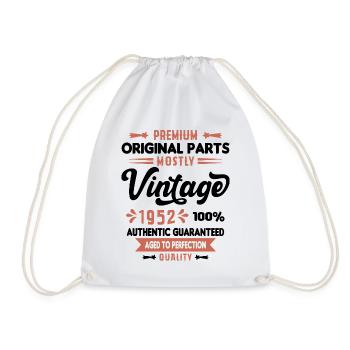 Vintage 1952 Cadeau D'anniversaire - Sac de sport léger - blanc - Devant