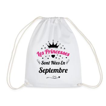 Les Princesses Sont Nées En Septembre Anniversaire - Sac de sport léger - blanc - Devant