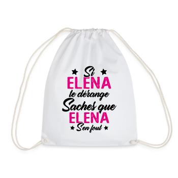 Si Elena te dérange saches que Elena s en fout - Sac de sport léger - blanc - Devant