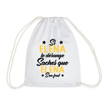 Si Elena te dérange saches que Elena s en fout - Sac de sport léger - blanc - Devant