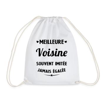 Meilleure voisine souvent imitée jamais égalée - Sac de sport léger - blanc - Devant
