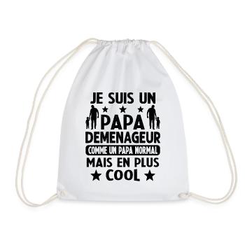Je suis un Papa Déménageur Plus Cool - Sac de sport léger - blanc - Devant