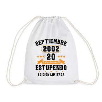 20 Ans Anniversaire Vintage Né(e) Septembre 2002 - Sac de sport léger - blanc - Devant