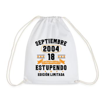 18 Ans Anniversaire Vintage Né(e) Septembre 2004 - Sac de sport léger - blanc - Devant