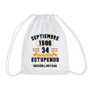 34 Ans Anniversaire Vintage Né(e) Septembre 1988 - Sac de sport léger - blanc - Devant