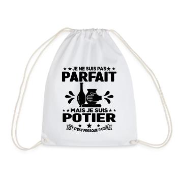 Je Ne Suis Pas Parfait Mais Je Suis Potier Cadeau - Sac de sport léger - blanc - Devant