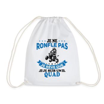 Je Ne Ronfle Pas Je Rêve Que Je Suis Un Quad - Sac de sport léger - blanc - Devant