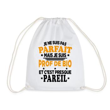 Je Ne Suis Pas Parfait Mais Je Suis prof de bio - Sac de sport léger - blanc - Devant
