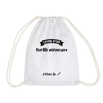 Cadeau drôle 80e Anniversaire Livre D'or - Sac de sport léger - blanc - Devant