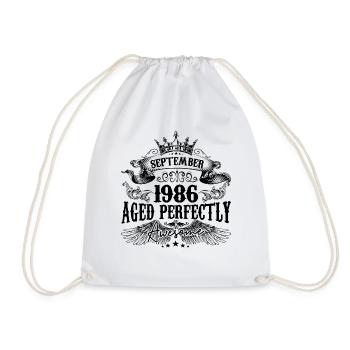 Anniversaire 1986 Septembre 1986 né en Septembre - Sac de sport léger - blanc - Devant