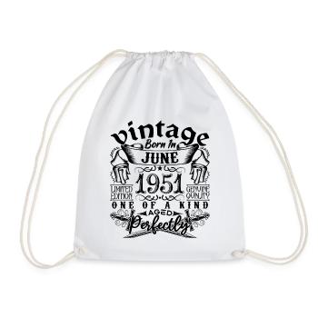 Anniversaire 1951 Juin 1951 ! né en June 1951 - Sac de sport léger - blanc - Devant