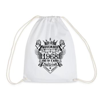 Birthday November 1968 born in November 1968 - Drawstring Bag - white - Front