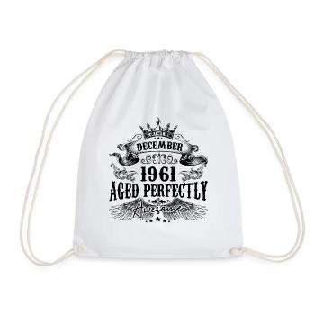 Anniversaire 1961 Décembre 1961 né en Décembre - Sac de sport léger - blanc - Devant