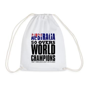 Australia 50 Overs Cricket World Champions - Drawstring Bag - white - Front